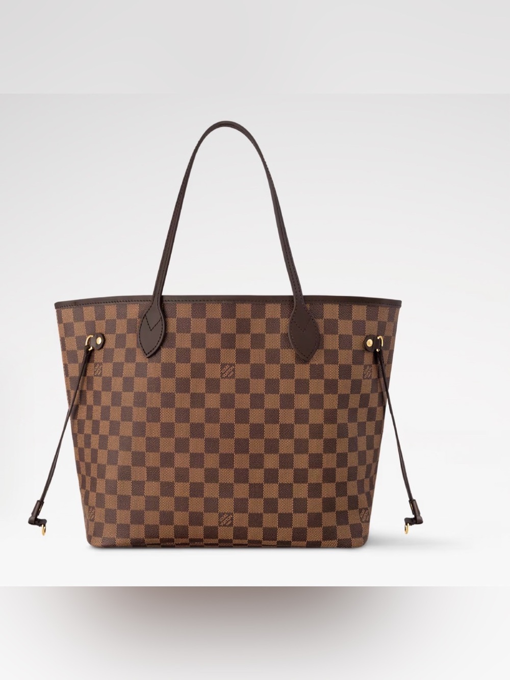 Louis Vuitton Brown Damier Ebene Shoulder Bag with Red Interior